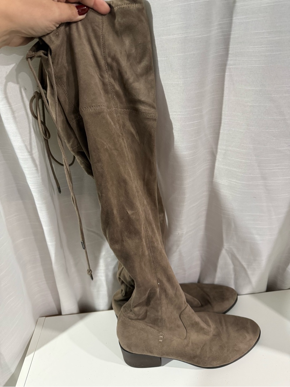 Women’s Tall Suede Over-the-Knee Boots - Taupe